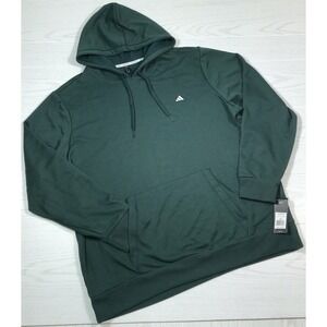 Adidas Go To Hoodie Men 2XL Green Pockets Drawstring Lightweight ADVR0929 New